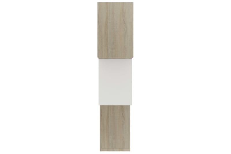 Kubhyllor vit och sonoma-ek 84,5x15x27 cm spånskiva - Flerfärgad - Vägghylla - Väggförvaring