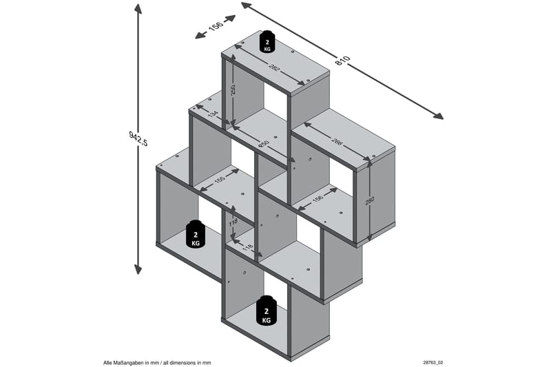Laurio Vägghylla 81 cm - Vit - Förvaring - Hylla - Vägghylla