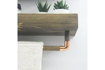 Leiasia Vägghylla 50 cm - Valnöt - Förvaring - Hylla - Vägghylla