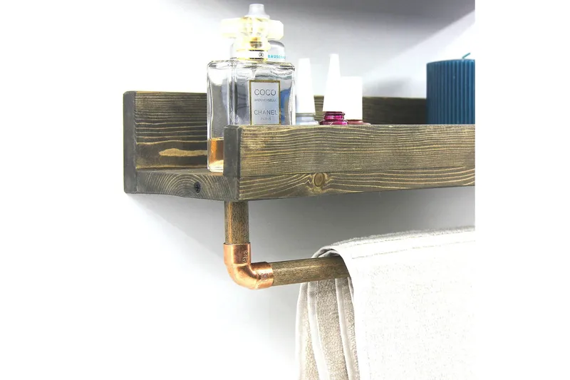 Leiasia Vägghylla 50 cm - Valnöt - Förvaring - Hylla - Vägghylla