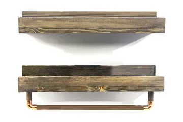 Leiasia Vägghylla 50 cm - Valnöt - Förvaring - Hylla - Vägghylla