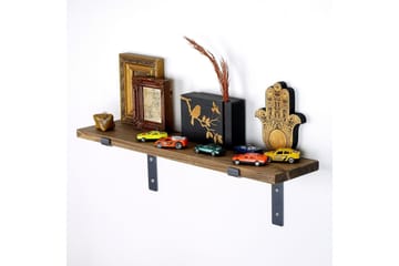 Lilamae Vägghylla 60 cm - Svart/Valnöt - Förvaring - Hylla - Vägghylla