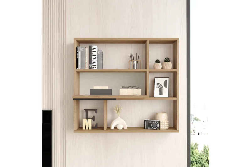 Liyakat Vägghylla 90,1 cm - Valnöt - Förvaring - Hylla - Vägghylla