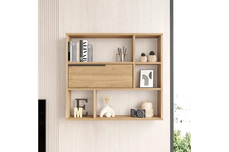 Liyakat Vägghylla 90,1 cm - Valnöt - Förvaring - Hylla - Vägghylla