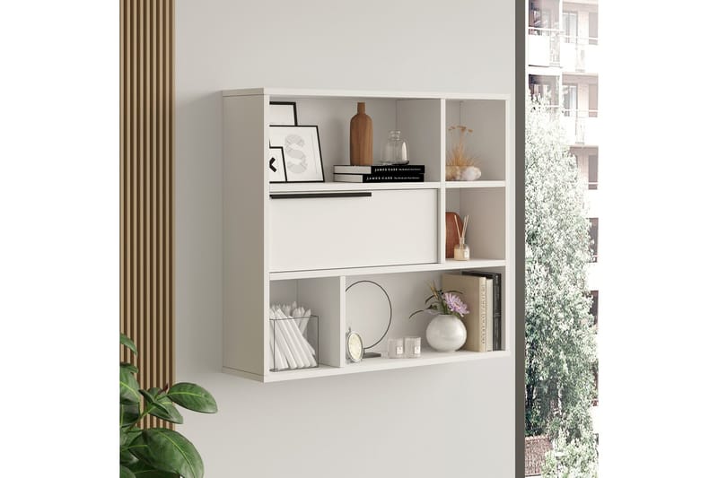 Liyakat Vägghylla 90,1 cm - Vit - Förvaring - Hylla - Vägghylla