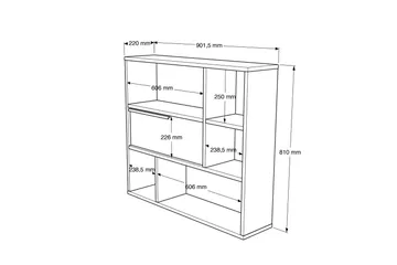 Liyakat Vägghylla 90,1 cm - Vit - Förvaring - Hylla - Vägghylla
