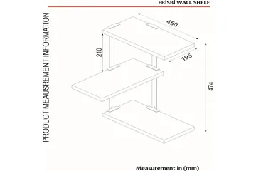 Mohed Vägghylla 45 cm - Brun/Svart - Förvaring - Hylla - Vägghylla