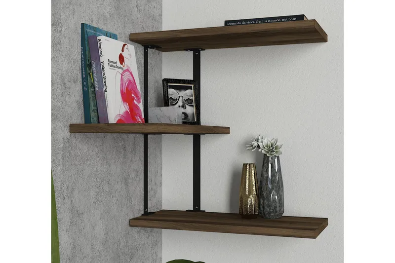 Mohed Vägghylla 45 cm - Brun/Svart - Förvaring - Hylla - Vägghylla