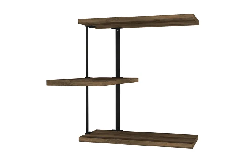 Mohed Vägghylla 45 cm, Brun/Svart