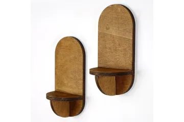 Nagaji Vägghylla 13 cm - Valnöt - Förvaring - Hylla - Vägghylla