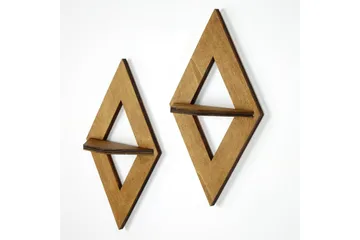 Nagaji Vägghylla 38 cm - Valnöt - Förvaring - Hylla - Vägghylla