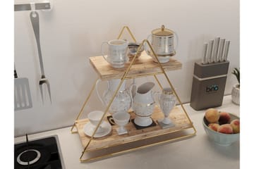 Naomasa Vägghylla 38 cm - Brun/Guld - Förvaring - Hylla - Vägghylla