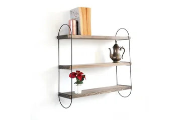 Nealhouse Vägghylla 60 cm - Valnöt/Svart - Förvaring - Hylla - Vägghylla