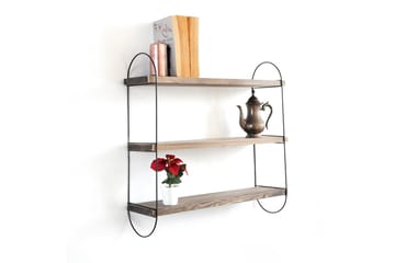 Nealhouse Vägghylla 60 cm - Valnöt/Svart - Förvaring - Hylla - Vägghylla