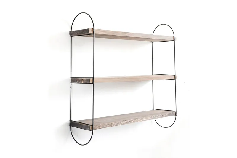 Nealhouse Vägghylla 60 cm, Valnöt/Svart