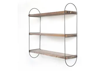 Nealhouse Vägghylla 60 cm - Valnöt/Svart - Förvaring - Hylla - Vägghylla