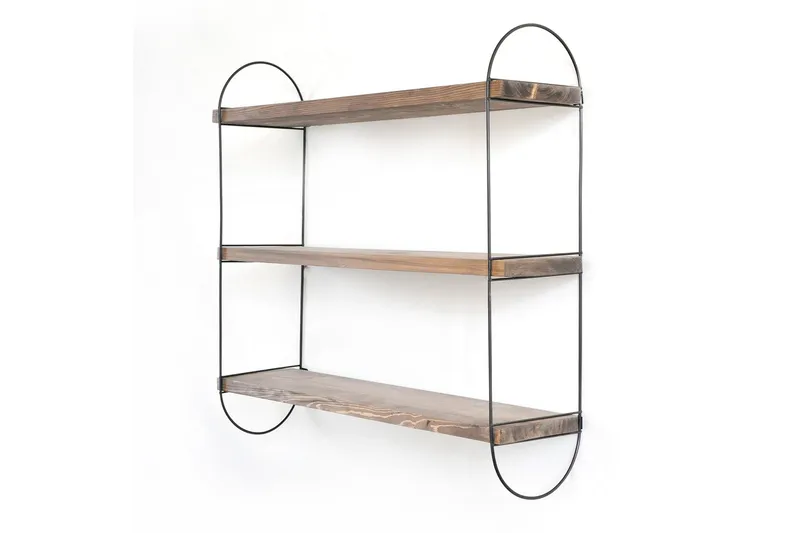 Nealhouse Vägghylla 60 cm - Valnöt/Svart - Förvaring - Hylla - Vägghylla