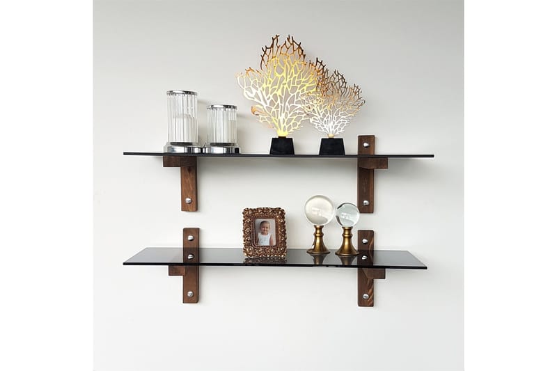 Nelams Vägghylla 85 cm - Valnöt - Förvaring - Hylla - Vägghylla