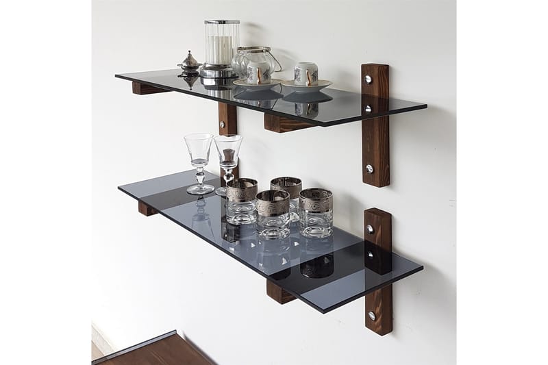 Nelams Vägghylla 85 cm - Valnöt - Förvaring - Hylla - Vägghylla