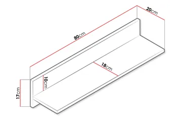 Nero Hylla 80 cm - Natur/Vit - Förvaring - Hylla - Vägghylla