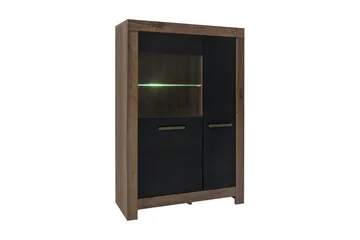 Olender Skåp 101x149 cm - Trä/Natur/Svart - Förvaring - Hylla - Vägghylla