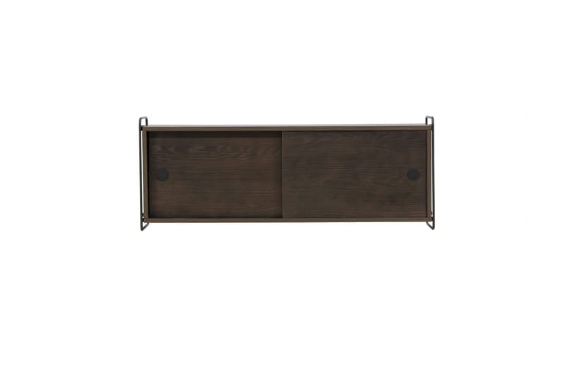Paris Vägghylla 122x35 cm i Trä med Metallram - Brun - Förvaring - Hylla - Vägghylla