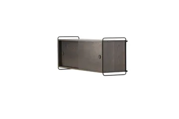 Paris Vägghylla 122x35 cm i Trä med Metallram - Brun - Förvaring - Hylla - Vägghylla
