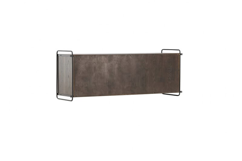 Paris Vägghylla 122x35 cm i Trä med Metallram - Brun - Förvaring - Hylla - Vägghylla