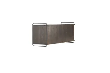 Paris Vägghylla 122x35 cm i Trä med Metallram - Brun - Förvaring - Hylla - Vägghylla