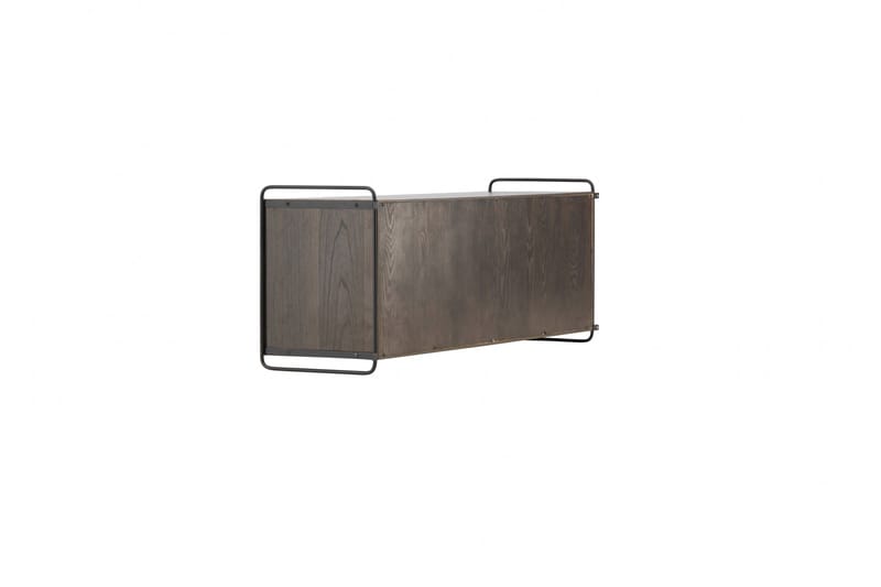 Paris Vägghylla 122x35 cm i Trä med Metallram - Brun - Förvaring - Hylla - Vägghylla