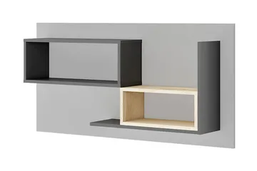 Pok Vägghylla 120x22x60 cm - Grå/Vit - Förvaring - Hylla - Vägghylla