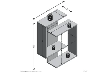 Prabhat Vägghylla 44 cm - Brun - Förvaring - Hylla - Vägghylla