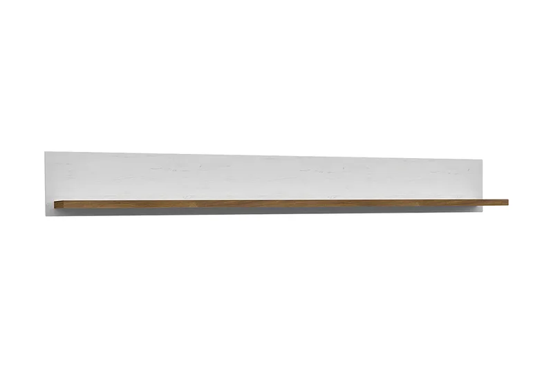 Prowansja Vägghylla 160 cm i Trä, Vit|Brun
