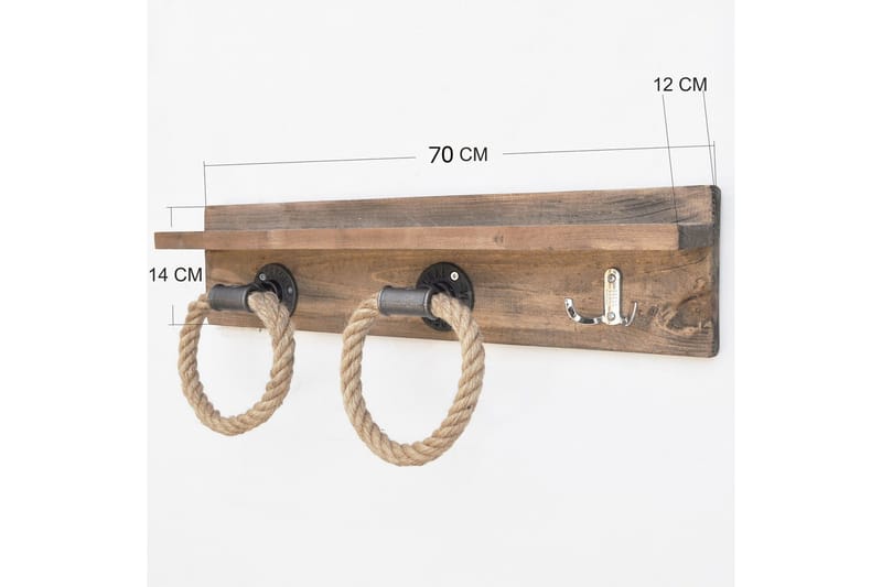 Pukkuri Förvaringsmöbel 60 cm - Brun - Förvaring - Klädförvaring - Klädhängare - Krokar