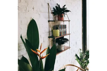 Pukkuri Vägghylla 60 cm - Brun - Förvaring - Hylla - Vägghylla