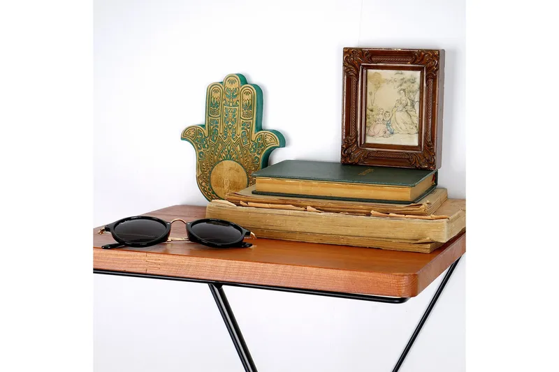 Pukkuri Pappershållare med Hylla 33 cm - Brun/Svart - Förvaring - Hylla - Vägghylla