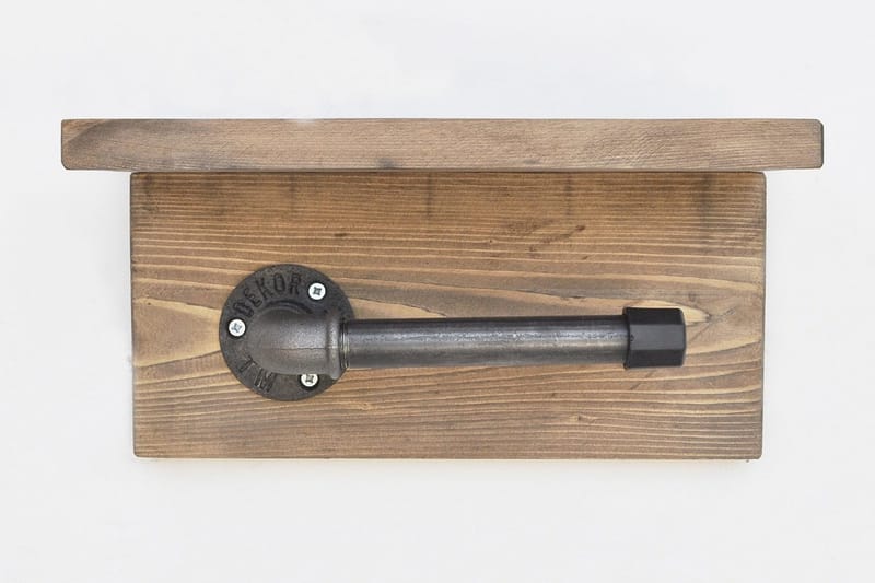 Pukkuri Pappershållare 30 cm - Brun/Svart - Inredning - Badrumsinredning - Toalettpappershållare