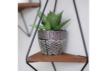 Pukkuri Pappershållare med Hylla 23 cm - Brun/Svart - Förvaring - Hylla - Vägghylla