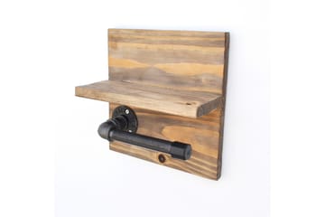 Pukkuri Pappershållare 14 cm - Brun/Svart - Inredning - Badrumsinredning - Toalettpappershållare