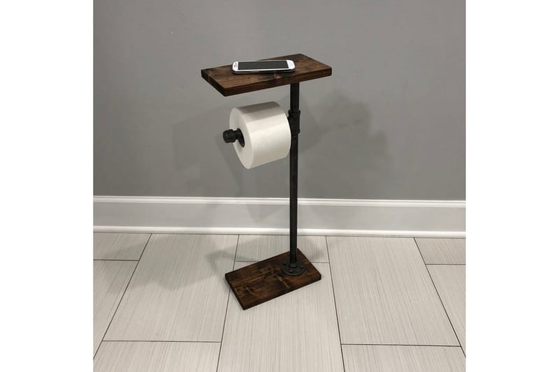 Pukkuri Pappershållare 30 cm - Brun/Svart - Inredning - Badrumsinredning - Toalettpappershållare
