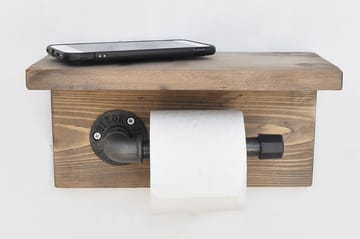 Pukkuri Pappershållare 30 cm - Brun/Svart - Inredning - Badrumsinredning - Toalettpappershållare