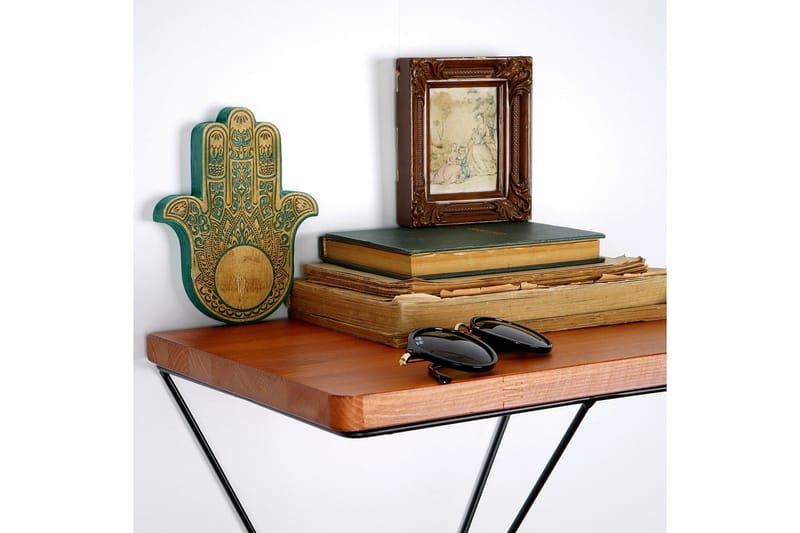 Pukkuri Pappershållare med Hylla 33 cm - Brun/Svart - Förvaring - Hylla - Vägghylla