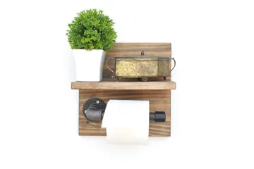 Pukkuri Pappershållare 14 cm - Brun/Svart - Inredning - Badrumsinredning - Toalettpappershållare