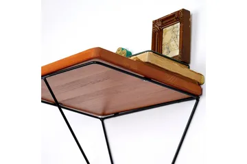 Pukkuri Pappershållare med Hylla 33 cm - Brun/Svart - Förvaring - Hylla - Vägghylla