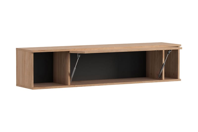 Querty Vägghylla 135x30x30 cm - Natur/Svart - Förvaring - Hylla - Vägghylla