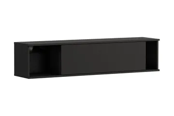 Querty Vägghylla 135x30x30 cm - Svart - Förvaring - Hylla - Vägghylla