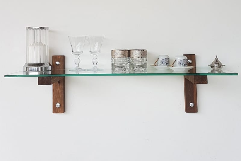 Quezad Vägghylla 85 cm - Valnöt - Förvaring - Hylla - Vägghylla