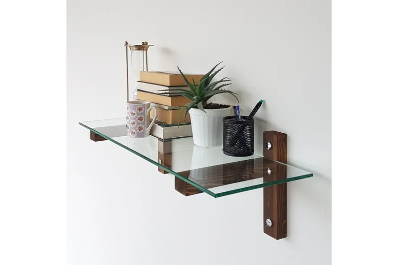 Quezad Vägghylla 85 cm - Valnöt - Förvaring - Hylla - Vägghylla