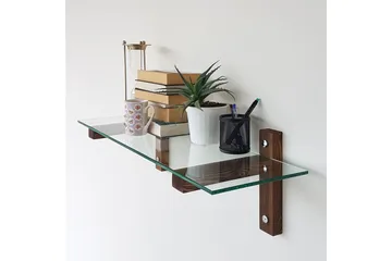 Quezad Vägghylla 85 cm - Valnöt - Förvaring - Hylla - Vägghylla