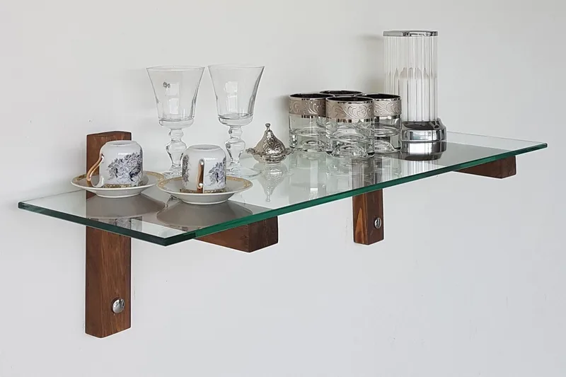 Quezad Vägghylla 85 cm - Valnöt - Förvaring - Hylla - Vägghylla